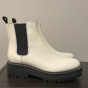 Marc Fisher White Boots 8.5